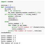lottery program in python